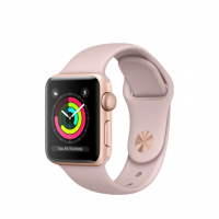 Умные часы Apple Watch Series 3 GPS, 38mm, корпус из золотистого алюминия, спортивный ремешок цвета «розовый песок»
Умные часы Apple Watch Series 3 GPS, 38mm, корпус из золотистого алюминия, спортивный ремешок цвета «розовый песок»