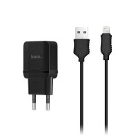 

Комплект 2 в 1 сетевое ЗУ и кабель USB Hoco C22A USB – Lightning