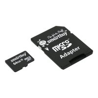 

Карта памяти SmartBuy microSDXC Class 10 UHS-I U1 + SD adapter 64 ГБ