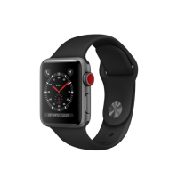 

Умные часы Apple Watch Series 3 GPS+Cellular, 38mm, корпус из алюминия цвета «серый космос», спортивный ремешок чёрного цвета