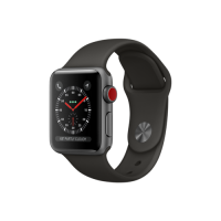 

Умные часы Apple Watch Series 3 GPS+Cellular, 38mm, корпус из алюминия цвета «серый космос», спортивный ремешок серого цвета