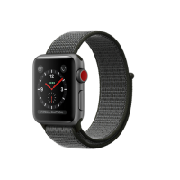 

Умные часы Apple Watch Series 3 GPS+Cellular, 38mm, корпус из алюминия цвета «серый космос», нейлоновый ремешок тёмно-серого цвета