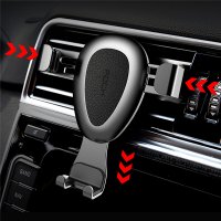 

Автомобильный держатель ROCK Universal Gravity Air Vent Car Mount Genuine Leather