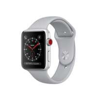 

Умные часы Apple Watch Series 3 GPS+Cellular, 42mm, корпус из серебристого алюминия, спортивный ремешок дымчатого цвета