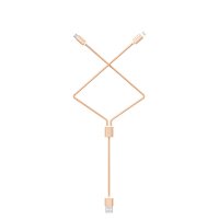 

Кабель с оплеткой Hoco Rapid Charging USB- Micro USB + Lightning