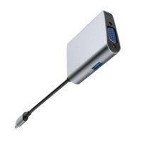 

Переходник Baseus Type C – VGA + USB 3.0 HUB Adapter