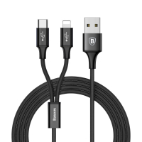 

Кабель 2-в-1 Baseus Rapid Series Type-C – Lightning + micro USB 3A