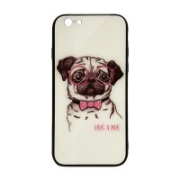 

Чехол из TPU и стекла PUG & GLASSES для iPhone 6/6S