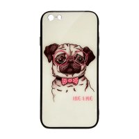 

Чехол из TPU и стекла PUG & GLASSES для iPhone 5/5S