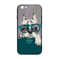 

Чехол из TPU и стекла DOG & GLASSES для iPhone 6/6S