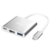 

Адаптер 3 в 1 ROCK Type C to HDMI + USB 3.0 + Type-C