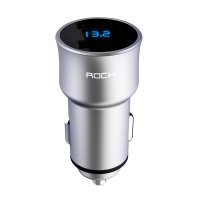 

Универсальное автомобильное ЗУ с экраном ROCK H2 Car Charger