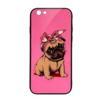 

Чехол из TPU и стекла PINK PUG для iPhone 6/6S