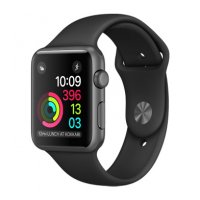 

Умные часы Apple Watch series 1, 42mm, корпус из алюминия цвета «чёрный космос», спортивный ремешок черного цвета