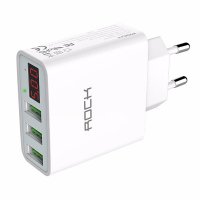 

Сетевое ЗУ с дисплеем ROCK T14 Travel Charger 3 USB